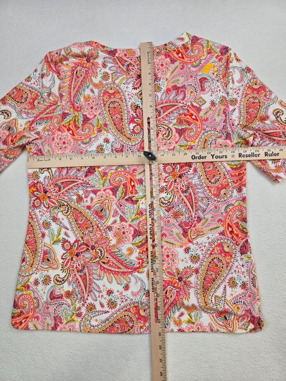 Talbots Womens Floral Paisley Print Tee L - Picture 3 of 3